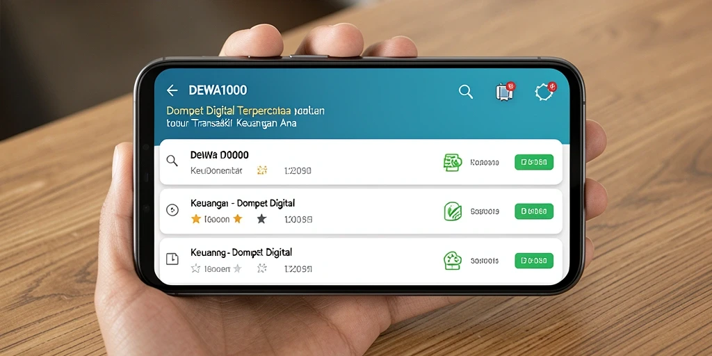 Antarmuka DEWA1000 yang intuitif dan fungsional.