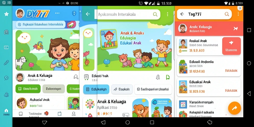 Antarmuka DY777 yang ceria dan ramah anak.