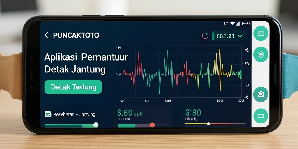 Tampilan antarmuka PUNCAKTOTO untuk pemantauan detak jantung.