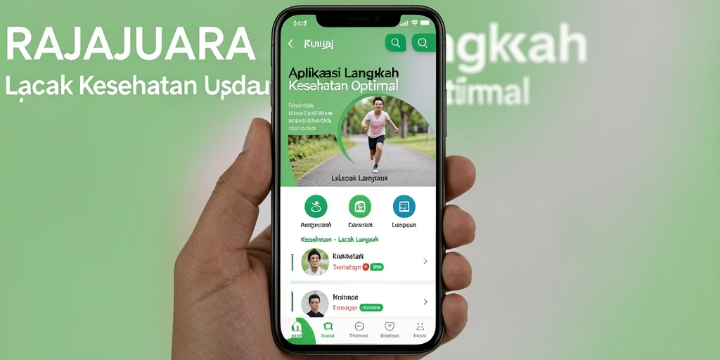 Antarmuka aplikasi RAJAJUARA untuk pelacakan langkah.