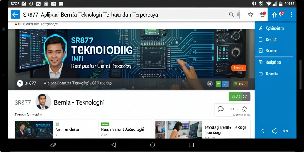 Antarmuka pengguna aplikasi SR877 yang modern dan informatif.